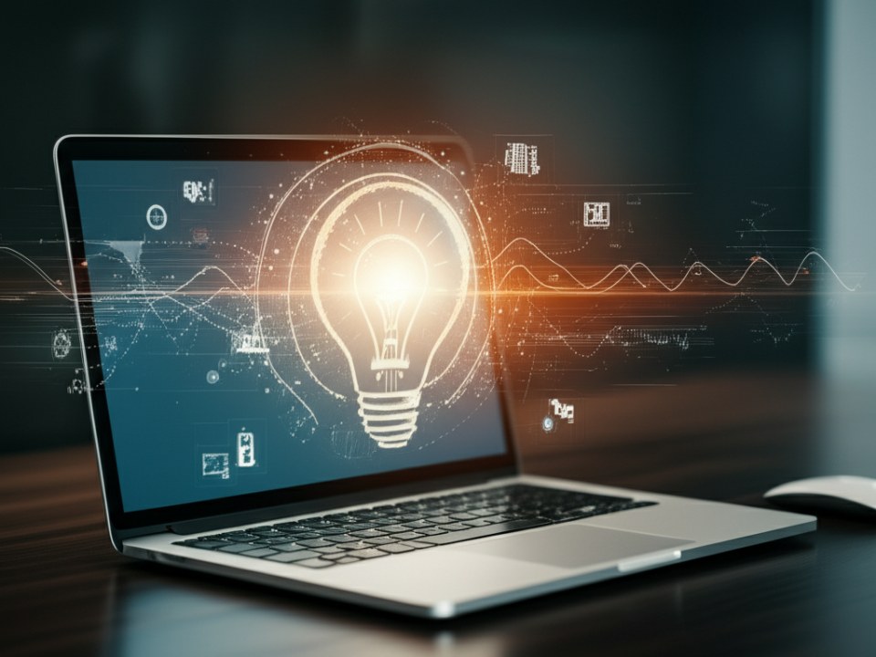 Website hiện đại trên màn hình máy tính, tượng trưng cho trái tim của hệ thống marketing online.