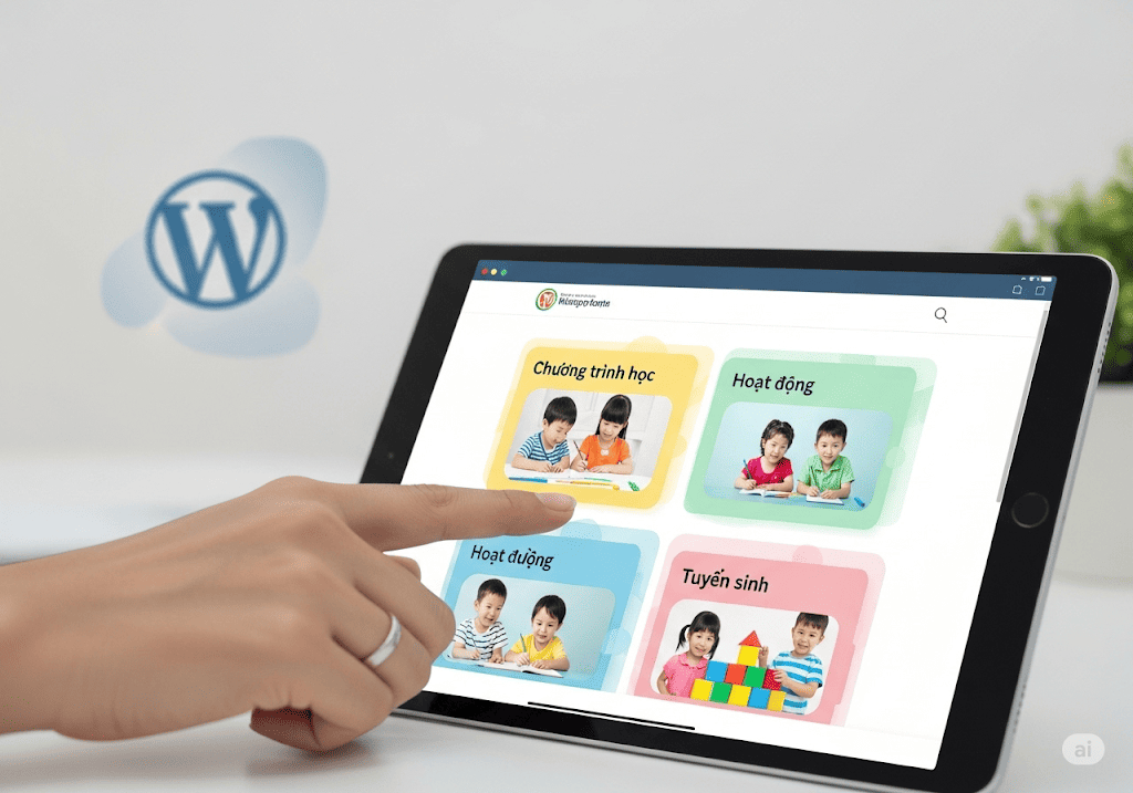 Giao diện website trường mầm non chuyên biệt trên nền tảng WordPress