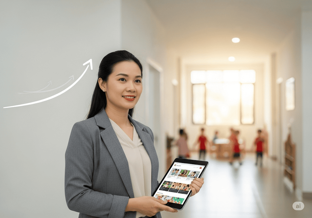 Chủ trường mầm non sẵn sàng nâng tầm trường với website chuyên nghiệp