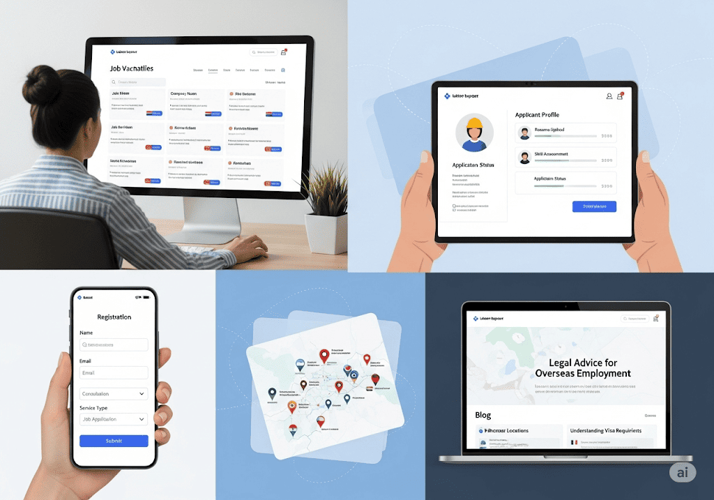 Các tính năng nổi bật của website xuất khẩu lao động đăng tin, quản lý hồ sơ, cổng đối tác