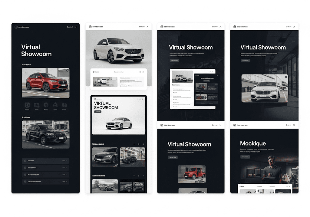 Các tính năng nổi bật trên website showroom, bao gồm trưng bày sản phẩm 3D và tour ảo 360 độ