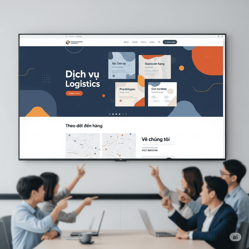 Các tính năng nổi bật trên website vận tải và logistics, bao gồm theo dõi đơn hàng và quản lý đội xe