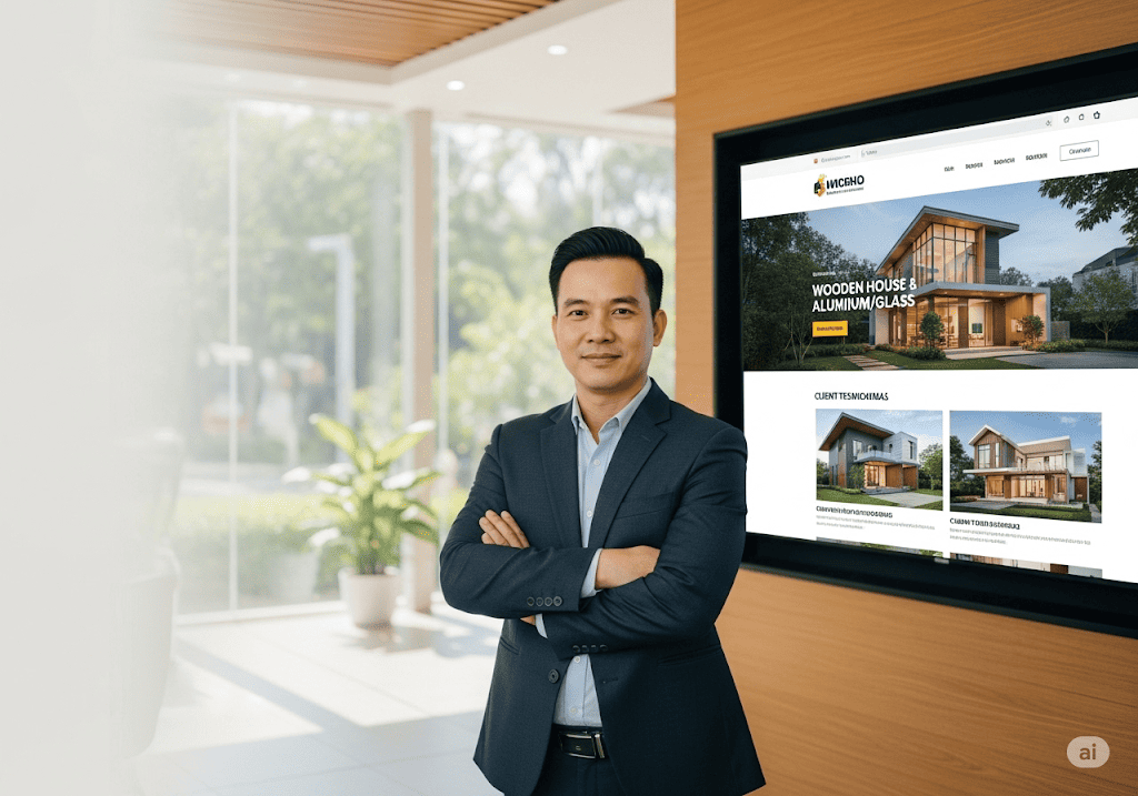 Chủ doanh nghiệp nhà gỗ và nhôm kính tự tin khởi đầu hành trình kinh doanh online thành công