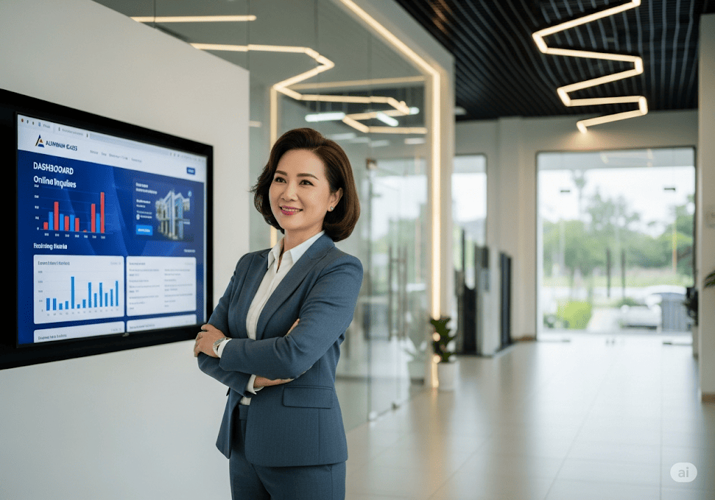 Chủ doanh nghiệp nhôm kính tự tin khởi đầu hành trình kinh doanh online thành công