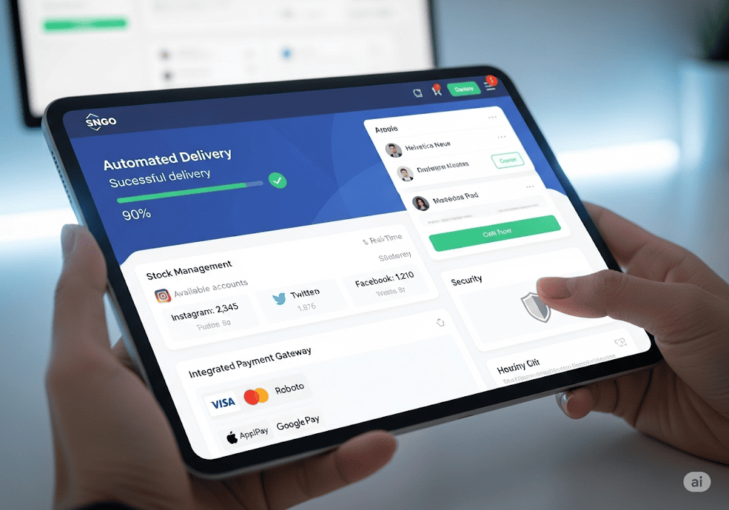 Giao diện website bán clone chuyên biệt với các tính năng tự động hóa và bảo mật