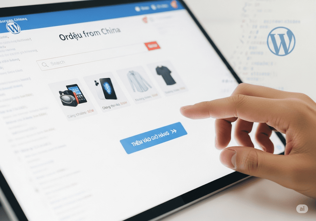 Giao diện website đặt hàng Trung Quốc chuyên nghiệp được thiết kế trên nền tảng WordPress