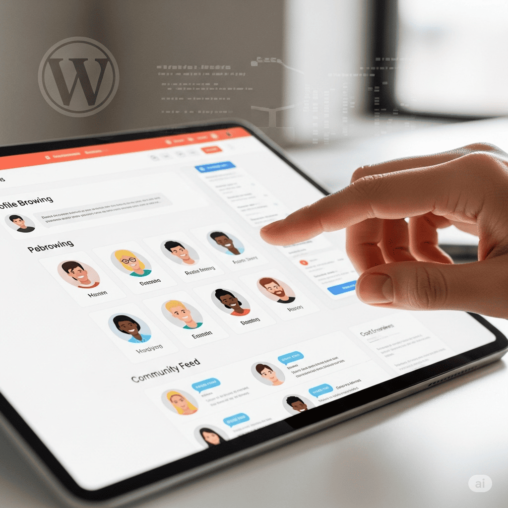 Giao diện website mạng xã hội, cộng đồng chuyên nghiệp được thiết kế trên nền tảng WordPress