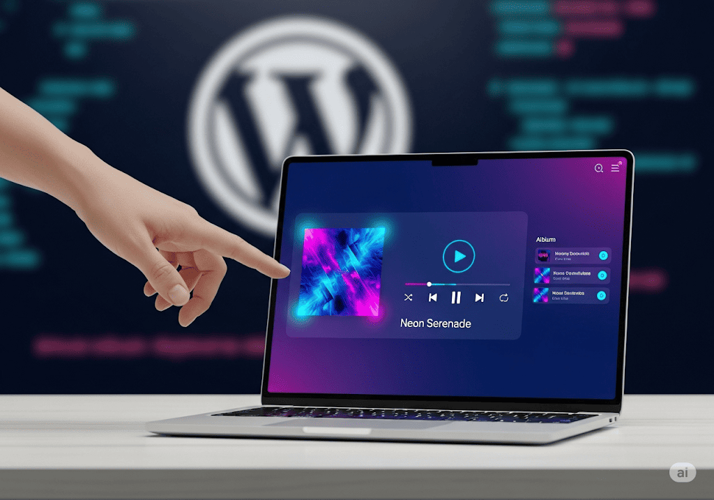 Giao diện website nghe nhạc chuyên nghiệp được thiết kế trên nền tảng WordPress