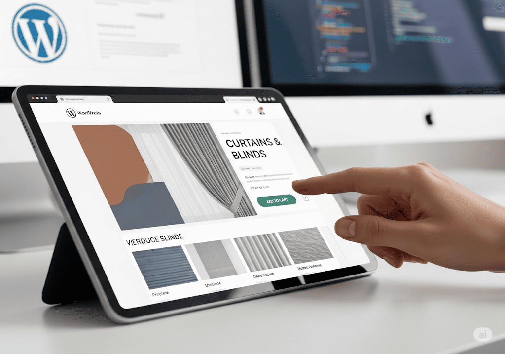 Giao diện website rèm cửa chuyên nghiệp được thiết kế trên nền tảng WordPress