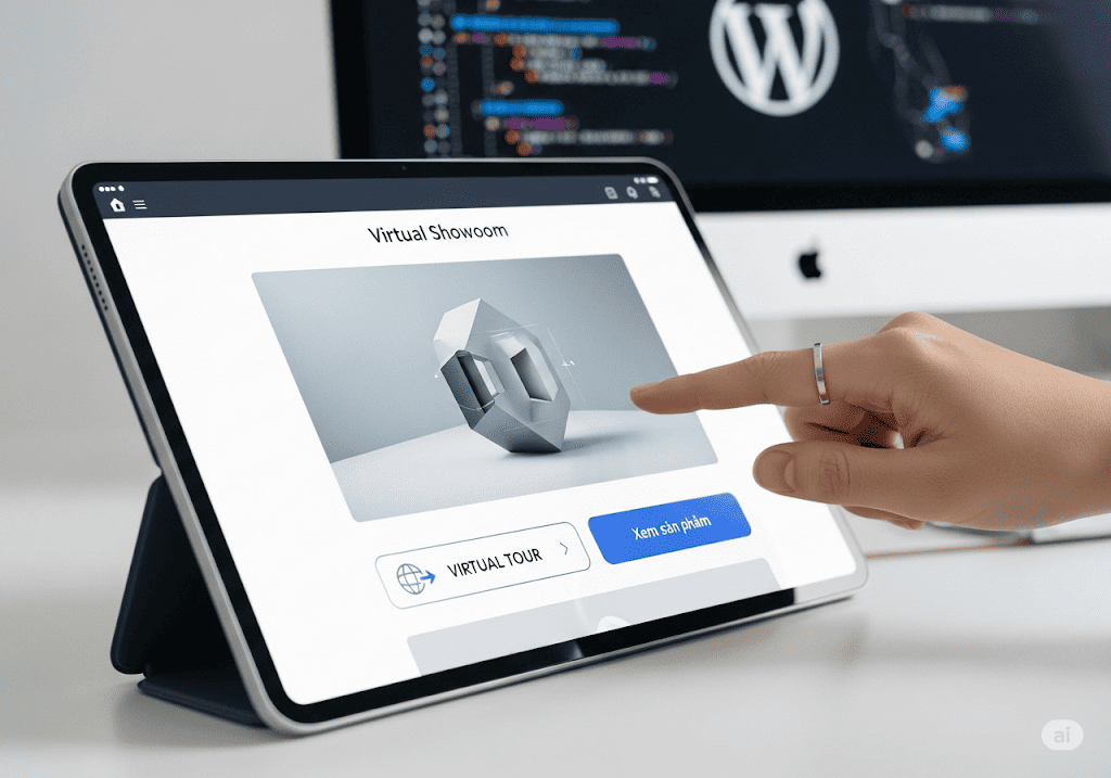 Giao diện website showroom chuyên nghiệp được thiết kế trên nền tảng WordPress
