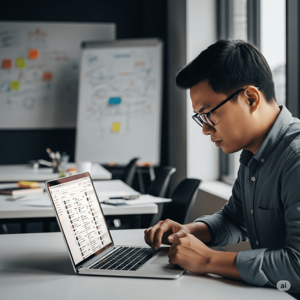 Hình ảnh chủ startup đang gặp khó khăn khi xây dựng nền tảng mạng xã hội, cộng đồng trực tuyến