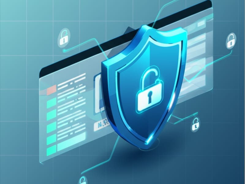 Biểu tượng bảo mật và an toàn dữ liệu cho website đổi thẻ cào