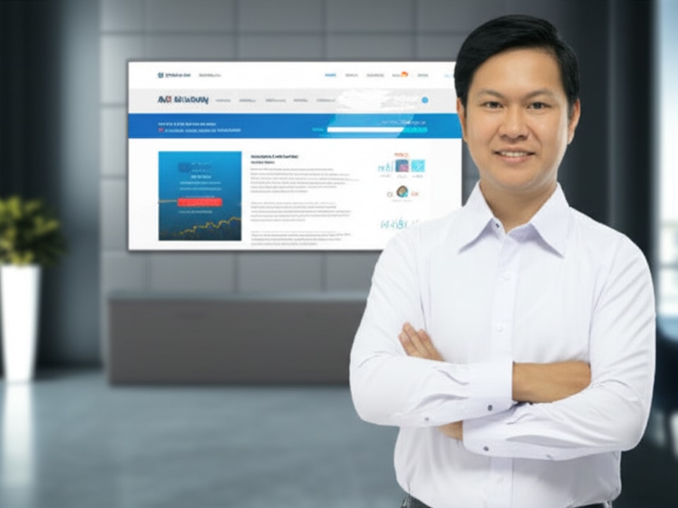 Chủ doanh nghiệp tài chính tự tin khởi đầu hành trình nâng tầm thương hiệu với website chuyên nghiệp.