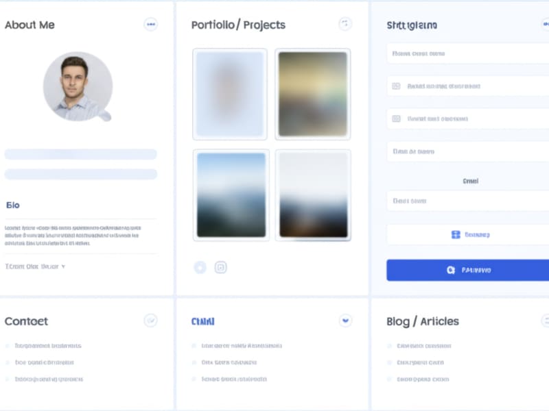 Các tính năng cần thiết cho một website cá nhân hiệu quả, bao gồm giới thiệu bản thân, portfolio và blog.
