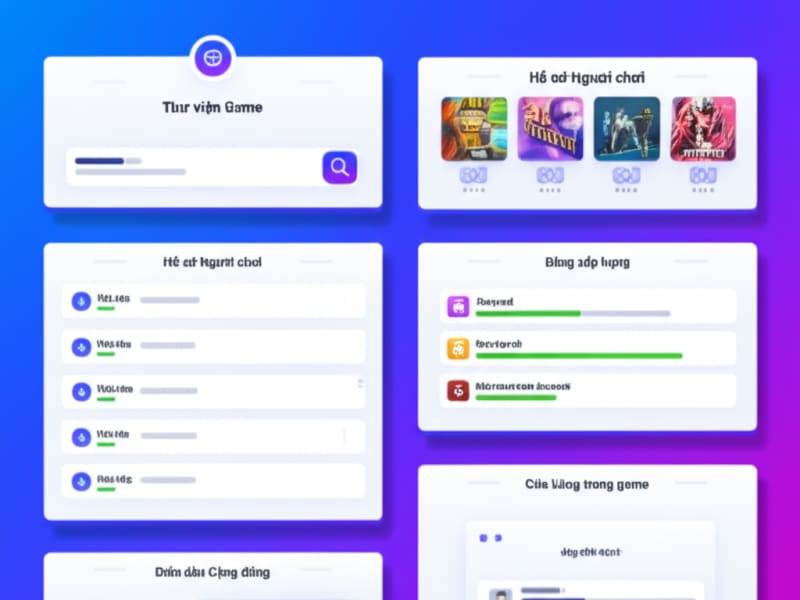 Các tính năng quan trọng cần có trên một website game hiệu quả, như thư viện game, hồ sơ người chơi và bảng xếp hạng.