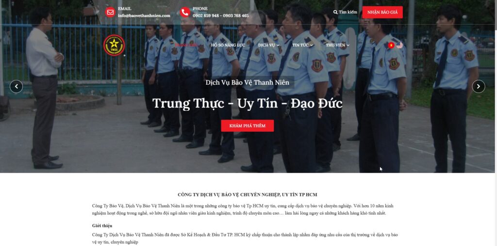 Website Công Ty Bảo Vệ