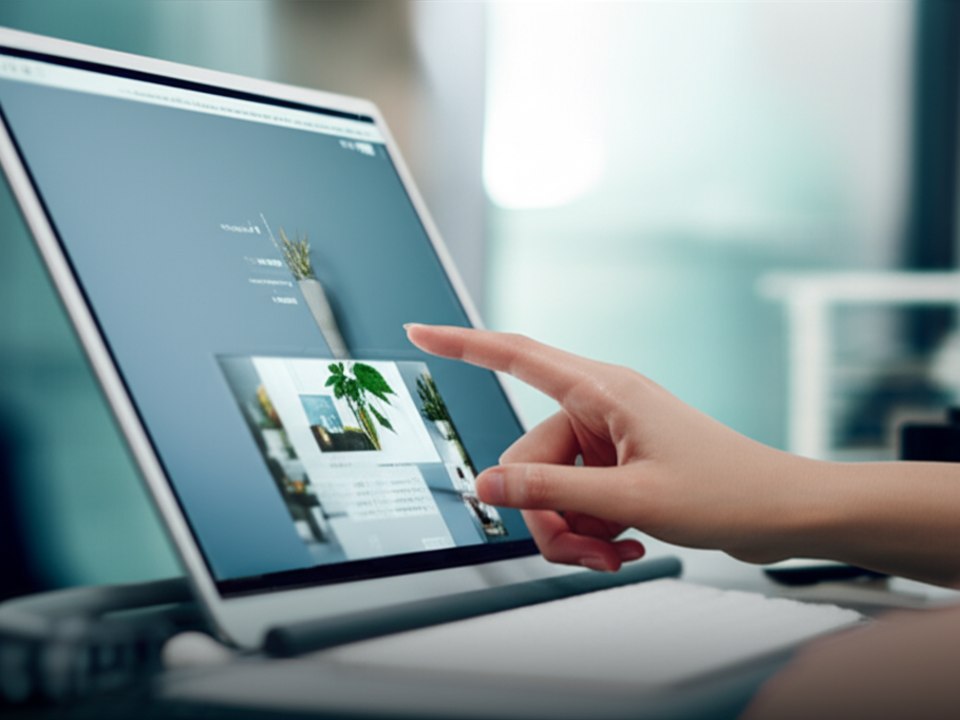 Giao diện website tĩnh chuyên nghiệp, hiện đại trên màn hình máy tính.