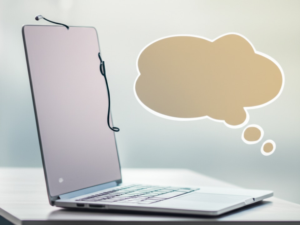 Biểu tượng câu hỏi thường gặp trên màn hình kỹ thuật số.