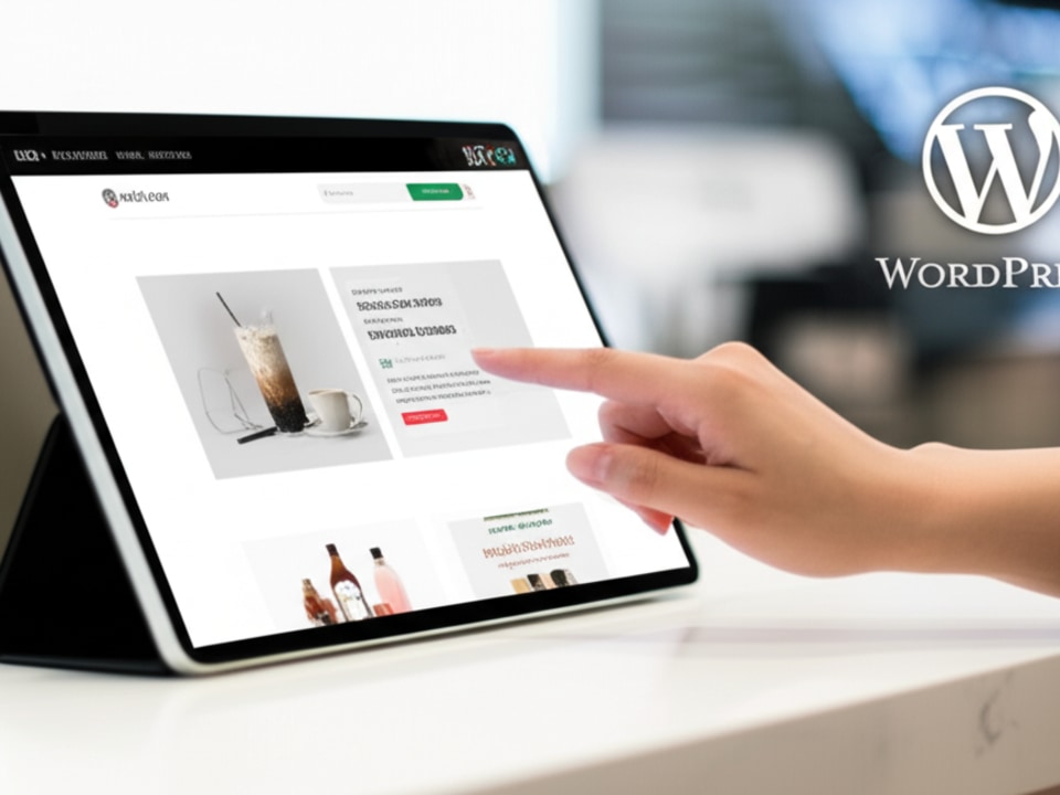 Giao diện website đồ uống chuyên nghiệp được thiết kế trên nền tảng WordPress.