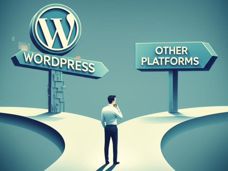 Hình ảnh minh họa việc đưa ra quyết định lựa chọn nền tảng website phù hợp.