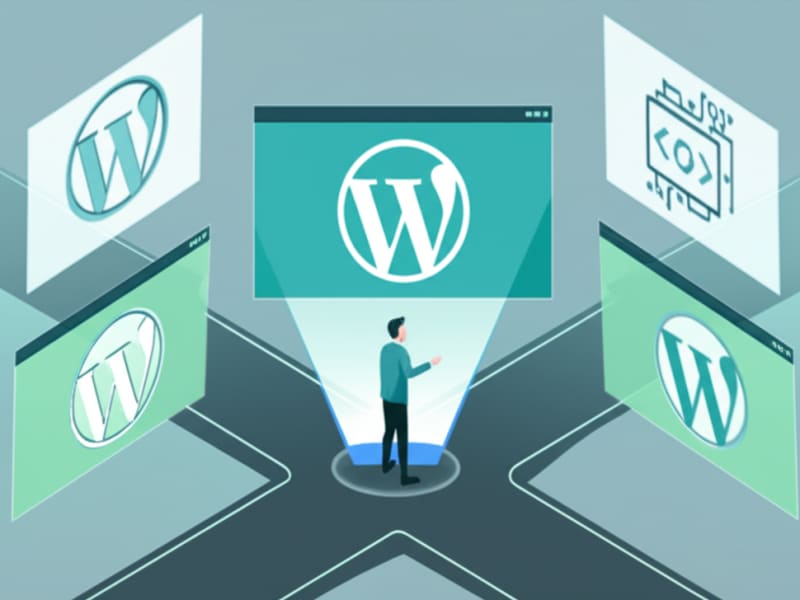 Minh họa việc lựa chọn nền tảng phù hợp để thiết kế website du học, với WordPress là một lựa chọn nổi bật.