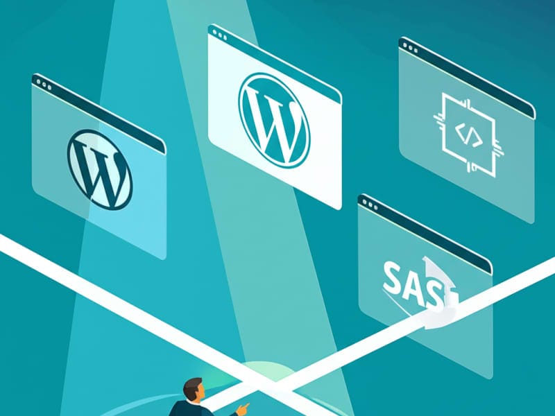 Minh họa việc lựa chọn nền tảng phù hợp để thiết kế website trung tâm gia sư, với WordPress là một lựa chọn nổi bật.