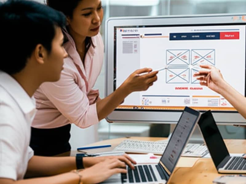 Đội ngũ chuyên gia Việt Nam đang thảo luận quy trình thiết kế website nhà hàng chuyên nghiệp.