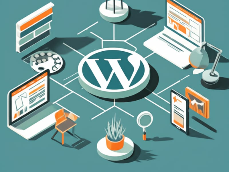 Minh họa các lợi ích và tính linh hoạt của nền tảng WordPress cho website nội thất.