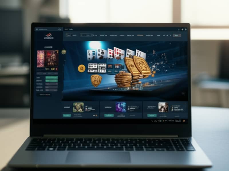 Biểu tượng minh họa các lợi ích vượt trội của website game đánh bài chuyên nghiệp, bao gồm tăng doanh thu và xây dựng cộng đồng.