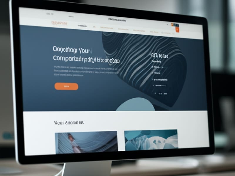 Giao diện website công ty đẹp mắt và chuyên nghiệp trên màn hình máy tính, thể hiện sự tinh tế trong thiết kế.