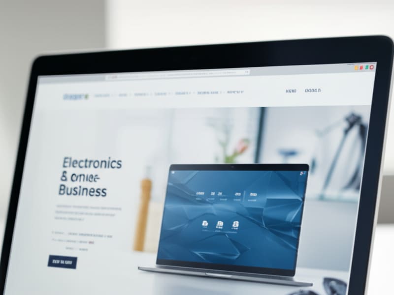 Giao diện website điện máy đẹp mắt và chuyên nghiệp trên màn hình máy tính