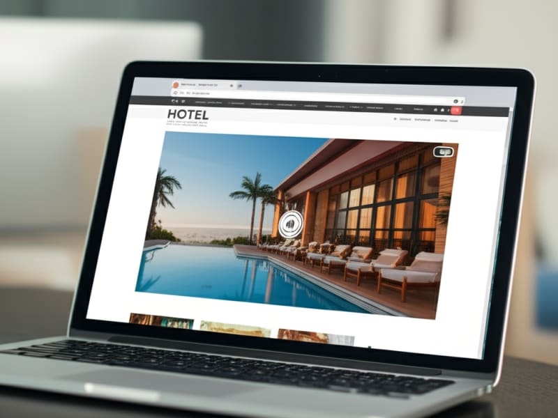 Giao diện website khách sạn đẹp và chuyên nghiệp, thu hút khách hàng.