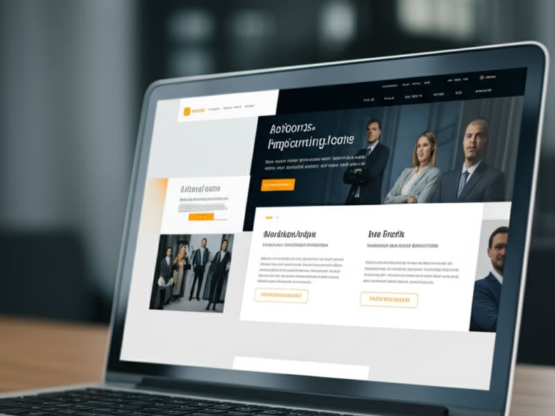 Giao diện website luật đẹp mắt và chuyên nghiệp trên màn hình máy tính