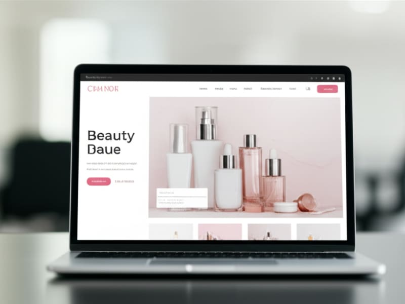 Giao diện website mỹ phẩm đẹp và chuyên nghiệp, thu hút khách hàng.
