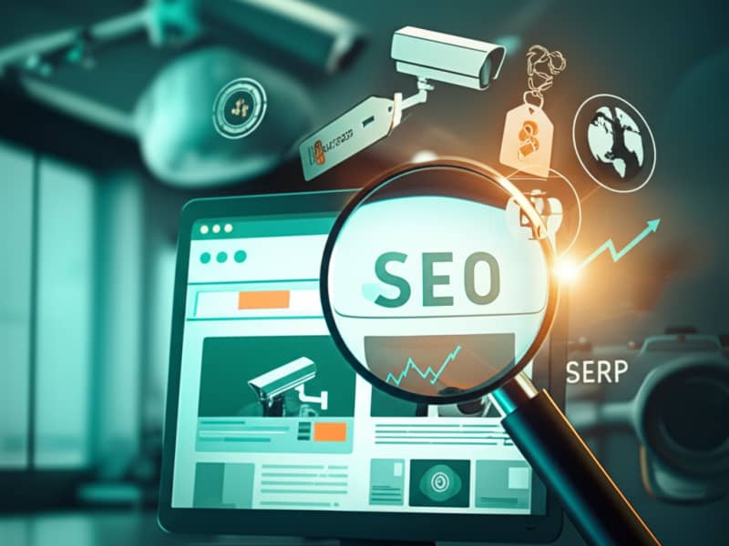 Minh họa tối ưu SEO giúp website bán camera tăng khả năng hiển thị trên công cụ tìm kiếm