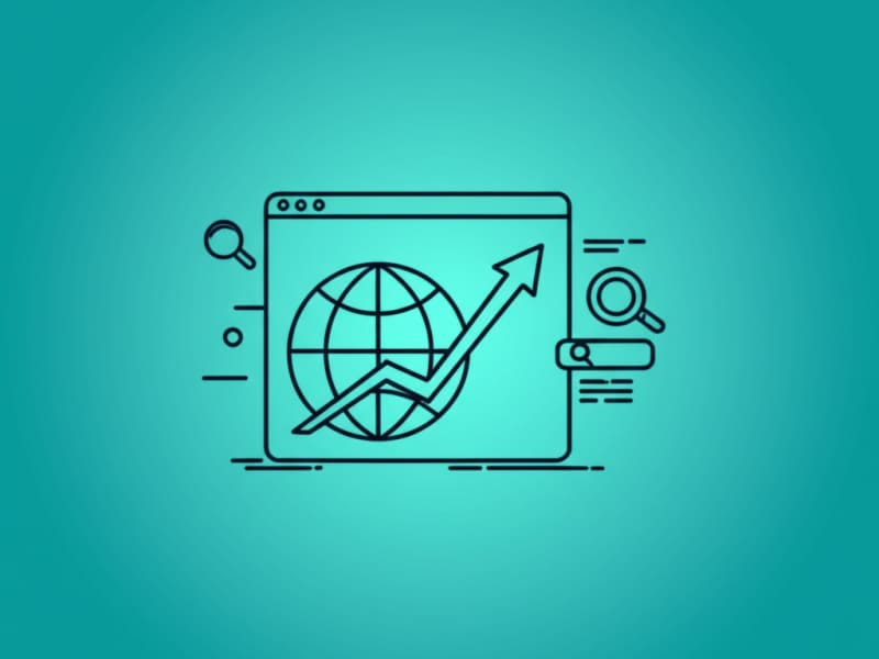 Biểu đồ tăng trưởng và tối ưu SEO giúp website khách sạn tăng khả năng hiển thị.