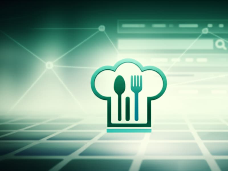 Biểu tượng website nhà hàng tăng thứ hạng tìm kiếm, thể hiện hiệu quả SEO.