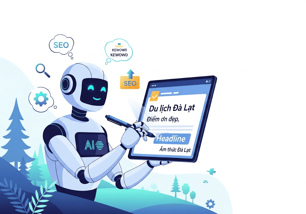 AI tự động viết bài blog chuẩn SEO về Đà Lạt