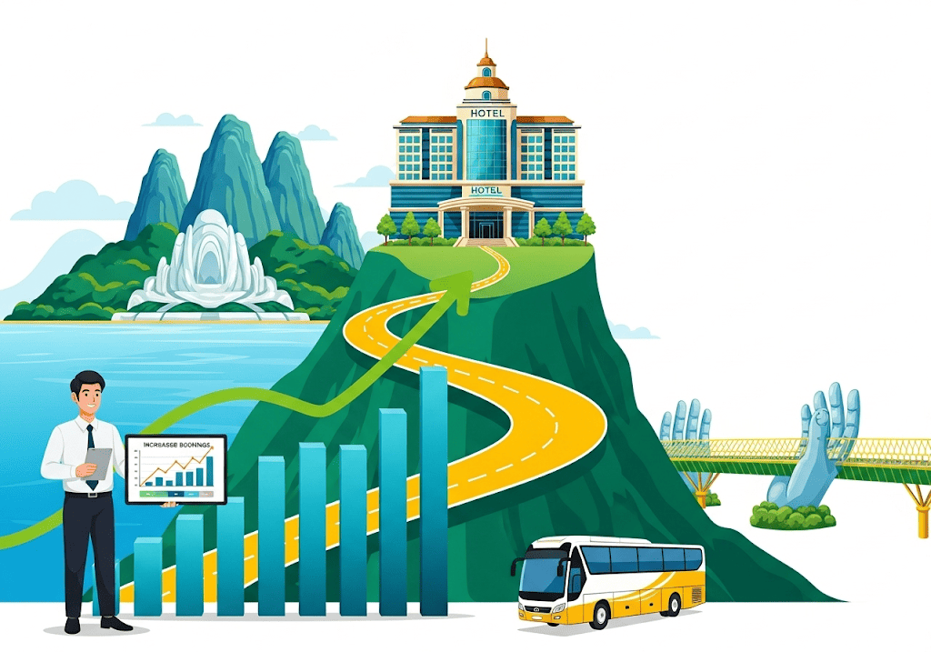 Minh chứng thành công dự án thiết kế web du lịch Đà Nẵng.