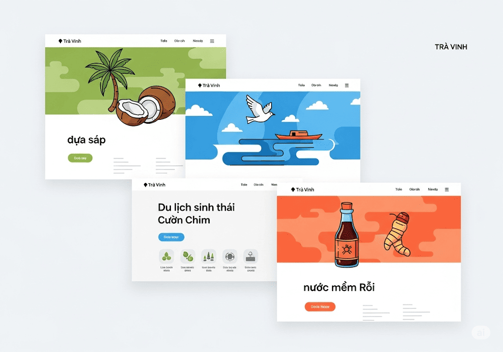 Các dự án thiết kế web tiêu biểu cho doanh nghiệp Trà Vinh