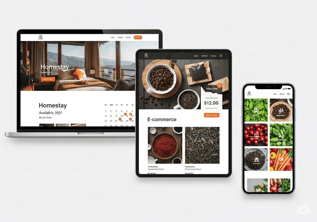 Các mẫu giao diện website tiêu biểu cho doanh nghiệp Bảo Lộc
