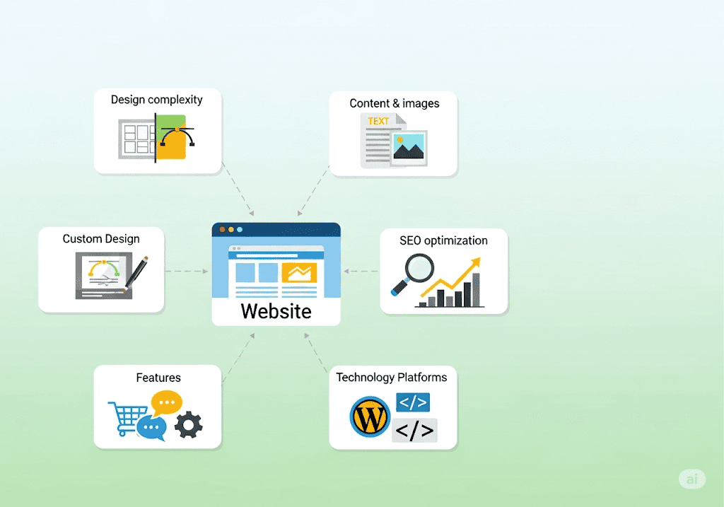 Các yếu tố ảnh hưởng đến giá thiết kế website