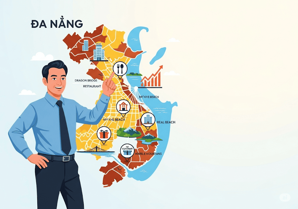 Chuyên gia tư vấn chỉ bản đồ Đà Nẵng, thể hiện am hiểu thị trường địa phương