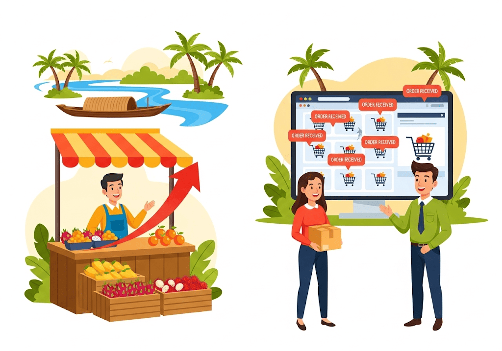 Doanh nghiệp miền Tây tăng trưởng doanh số nhờ website mới.