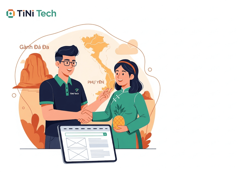 Tini Tech hợp tác thiết kế website với doanh nghiệp Phú Yên.