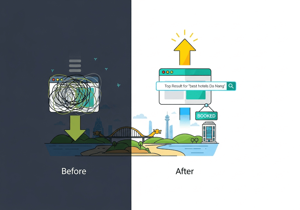Dự án thiết kế web chuẩn SEO thành công của Tini Tech tại Đà Nẵng.