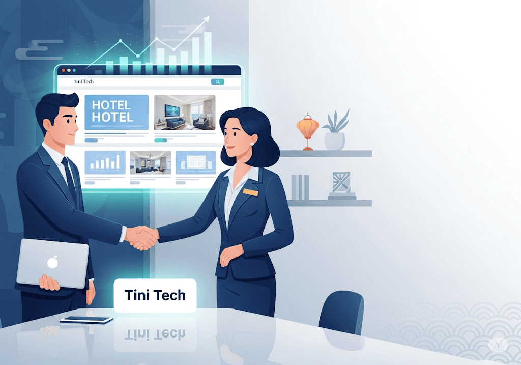Tini Tech hợp tác thiết kế website khách sạn Hội An hiệu quả
