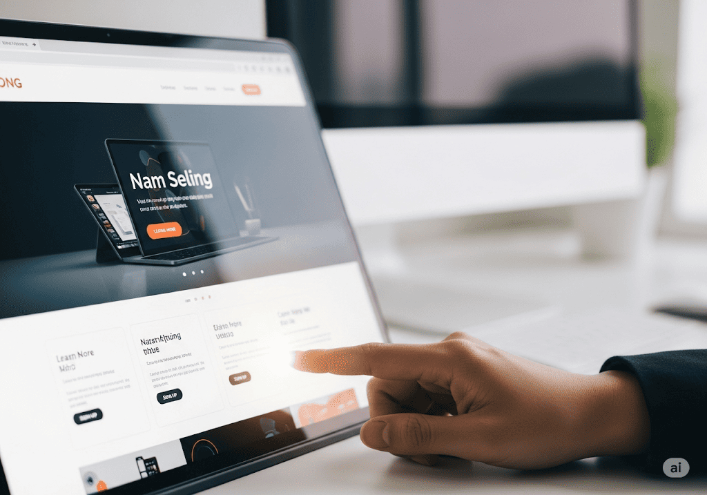 Hình ảnh minh họa một landing page hoặc website có tỷ lệ chuyển đổi cao, tối ưu cho quảng cáo Facebook