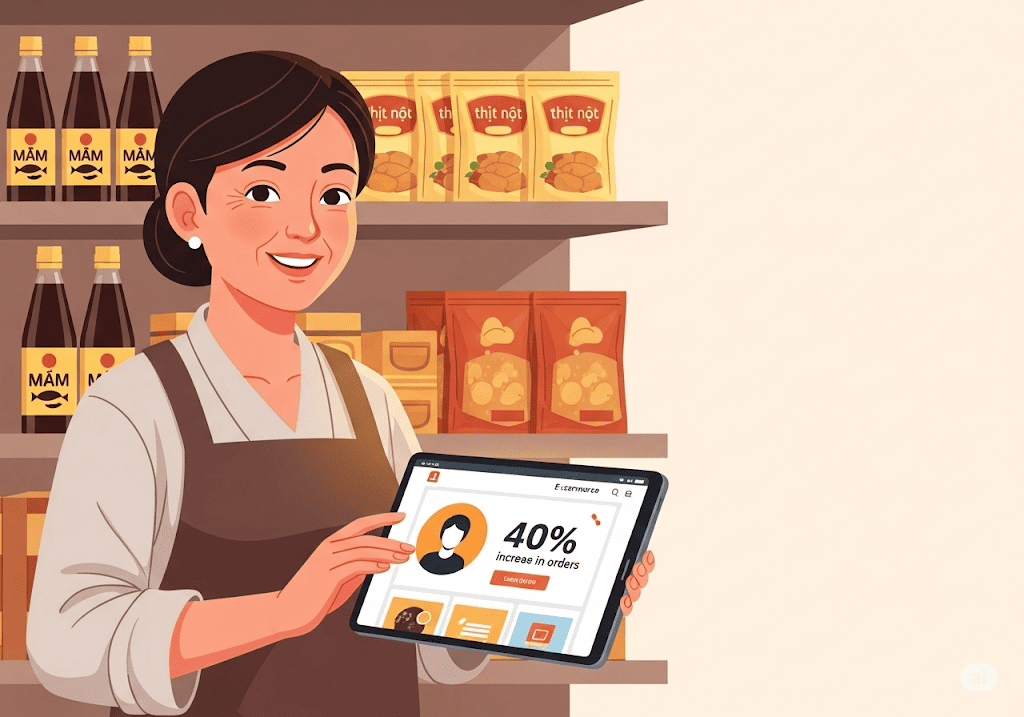 Cửa hàng đặc sản Long Xuyên tăng đơn hàng online nhờ website chuyên nghiệp