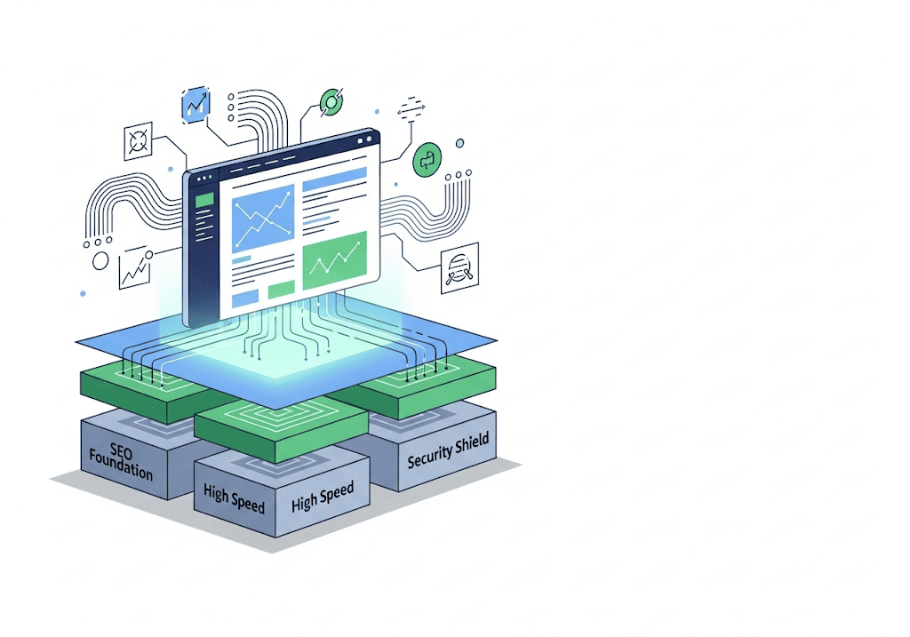 Nền tảng website vững chắc với SEO, tốc độ cao và bảo mật đa lớp